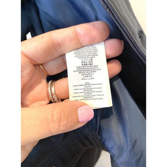 New Michael Kors MK Dark Blue Real Lamb Leather - Picture 4 of 9